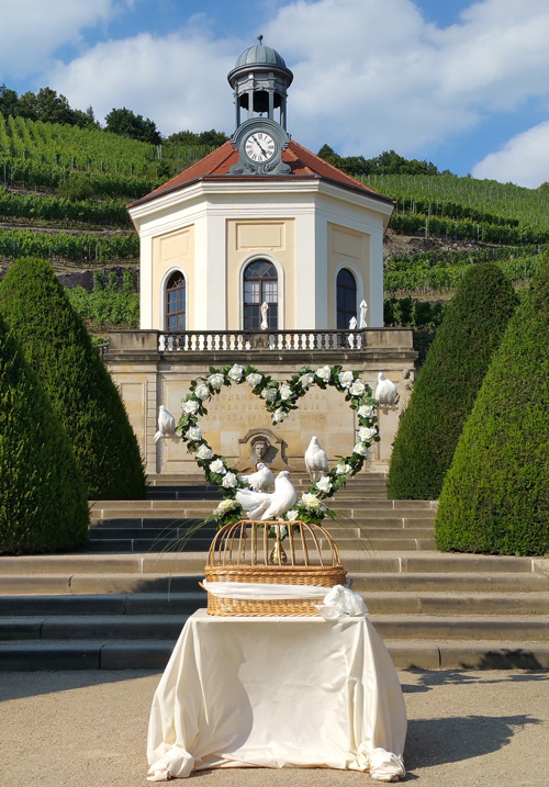 Foto von einer Hochzeit auf Schloss Wackerbarth